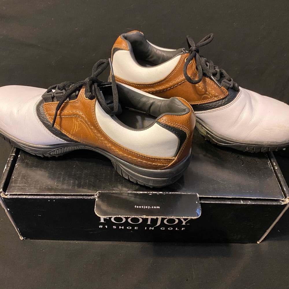 FootJoy Contour Series Golf Shoes Men's Size 8M White/Brown 54108 - Picture 2 of 6